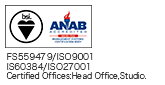 Quality Management System ANAB BSI FS559479/ISO9001 Information Security Management System ANAB BSI ISMS IS60384/ISO27001 (Certified Offices: Head Office, Studio.)